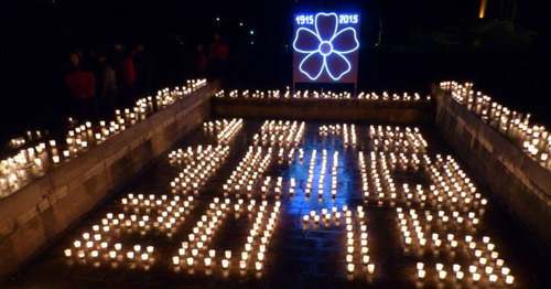 Факельные шествия к 100-летию геноцида армян прошли в Нагорном Карабахе. 24 апреля 2015 г. Фото Алвард Григорян для "Кавказского узла"