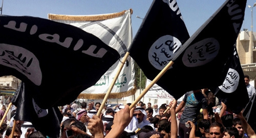 Флаги "Исламского государства". Фото: http://igil.info/news/item/489-is-caught-spy