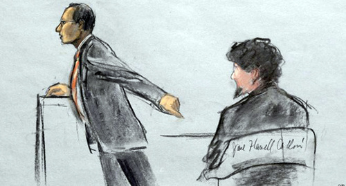 Рисунок из зала суда. Фото: http://www.bbc.co.uk/russian/international/2015/04/150403_tsarnaev_jury_instructed