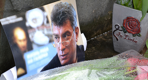 Фото Бориса Немцова на памятнике жертвам политических репрессий, март 2015 года. Фото Светланы Кравченко для "Кавказского узла"