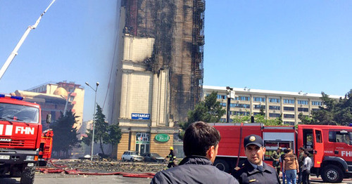 Пожар в многоэтажке в Баку. 19 мая 2015 г. Фото Фарида Арифоглу для "Кавказского узла"