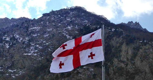 Флаг Грузии. Фото Магомеда Магомедова для "Кавказского узла"