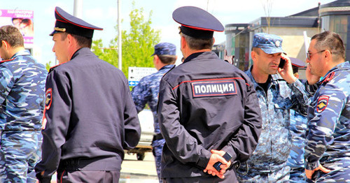 Сотрудники правоохранительных органов в Грозном. Фото Магомеда Магомедова для "Кавказского узла"