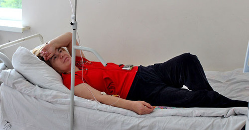Больная в Центральной районной больнице Алагира,отравившаяся водопроводной водой. 10 июня 2015 г. Фото Эммы Марзоевой для "Кавказского узла"