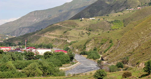 Вид на село Итум-Кали Итумкалинского района Чечни. Фото Магомеда Магомедова для "Кавказского узла"
