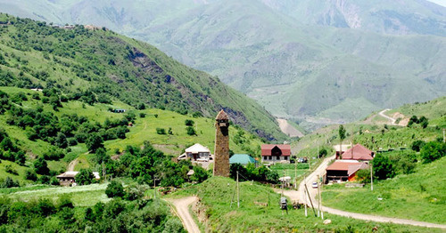 Вид на село Итум-Кали. Фото Магомеда Магомедова для "Кавказского узла"