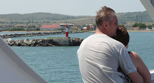 Туристы на борту парома, Керченская переправа. Фото Нины Тумановой для "Кавказского узла"