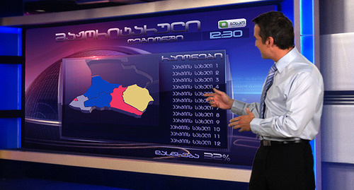 Съемка передачи на телекомпании "Рустави-2". Фото: http://www.prweb.com/releases/2012/10/prweb10039278.htm