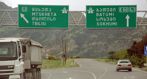 Трасса в Грузии. Фото Магомеда Магомедова для "Кавказского узла"