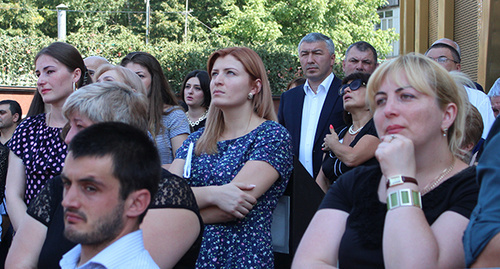 На траурных мероприятиях в память о жертвах теракта в Беслане, 3 сентября 2015 года. Фото Эммы Марзоевой для "Кавказского узла"