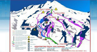 Схема горнолыжных трасс на Эльбрусе. Фото:http://www.5642-elbrus.com/index.php/gornolyzhnye-trassy-prielbrusya  