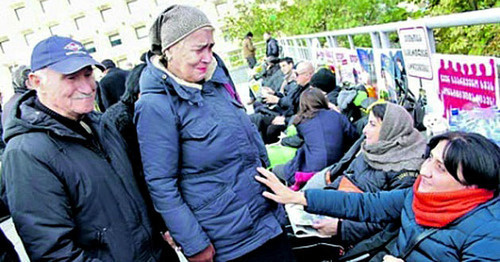 Участники голодовки "Альянса патриотов" в Тбилиси. Ноябрь 2015 г. Фото http://www.profi-forex.org/novosti-mira/novosti-kavkaza/georgia/entry1008274185.html