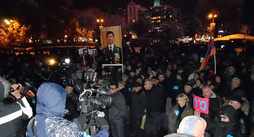 Митинг на площади Свободы в Ереване. Фото Тиграна Петросяна для "Кавказского узла"