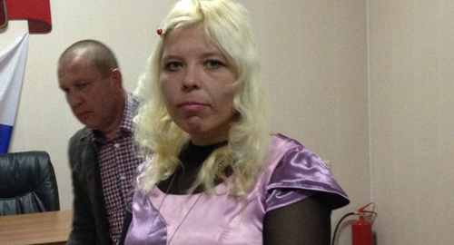 Дарья Полюдова 21 декабря 2015 года в Октябрьском суде Краснодара. Фото: https://twitter.com/plaxog 