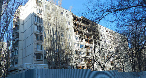 Разрушенный взрывом дом в Волгограде. Январь 2016 г. Фото Татьяны Филимоновой для "Кавказского узла"