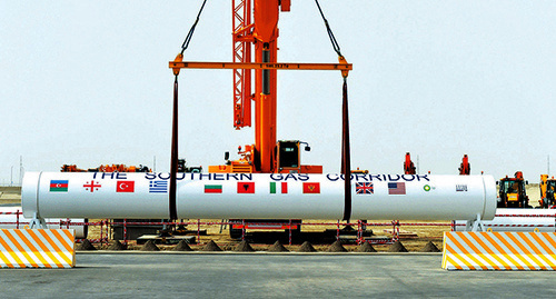Монтаж ветки газопровода "Южный поток".  Фото: http://azertag.az/ru/xeber/899833