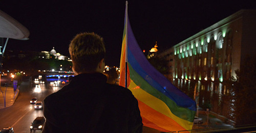 Защитник прав ЛГБТ. Фото: Flickr/ lashtsertsvadze
