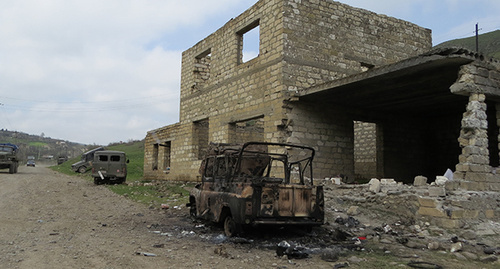 Последствия обстрела в Мартакертском районе Нагорного Карабаха. 6 апреля 2016 г. Фото Алвард Григорян для "Кавказского узла"