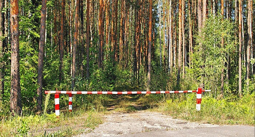 Шлакбаум при въезде в лес. Фото6 http://www.solnechnogorsk.me/novosti/1497-zapret-na-v-ezd-v-lesa-podmoskovya-prodlyat-do-11-avgusta