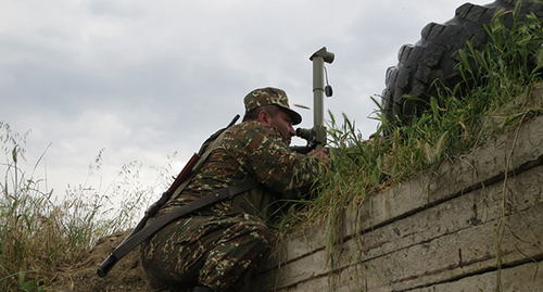 На боевой позиции в армии НКР. Фото Алвард Григорян для "Кавказского узла"