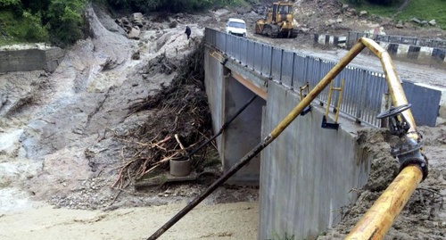 Поврежденный газопровод в Буйнакском районе. Фото предоставлено пресс-службой администрации Буйнакского района