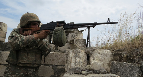 На боевом посту в Нагорном Карабахе. Фото Алвард Григорян для "Кавказского узла"