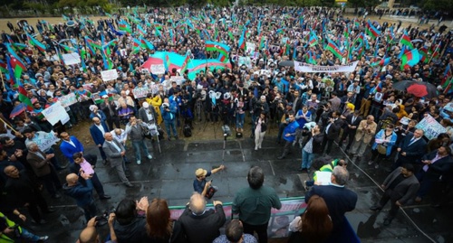 Митинг в Баку 17 сентября. Фото: RFE/RL