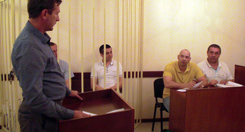 Потерпевший Бутусов дает показания. Фото Светланыв Кравченко для "Кавказского узла"