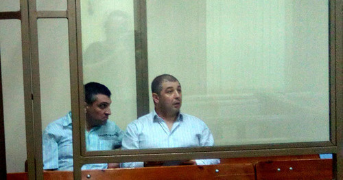 Сергей Зиринов (справа) в зале суда. Фото Валерия Люгаева для "Кавказского узла"