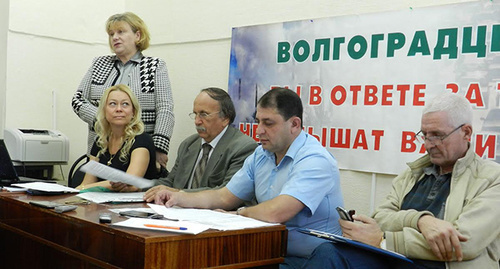 пресс-конференция гражданских активистов в Волгограде 6 октября. Фото Татьяны Филимоновой для "Кавказского узла"