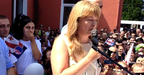 Супруга экс-президента Грузии Михаила Саакашвили Сандра Рулофс. Фото http://sputnik-georgia.ru/politics/20160819/233029945.html