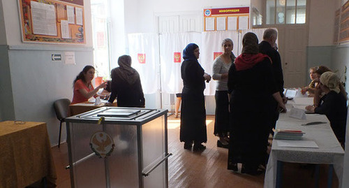 На избирательном участке в Буйнакске. Фото Патимат Махмудовой для "Кавказского узла"