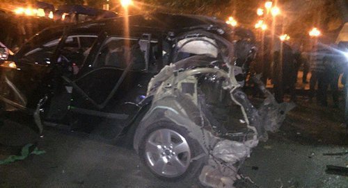 Взрыв автомобиля Гиви Таргамадзе. Фото https://www.facebook.com/gkandelaki