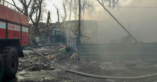 Пожар на полигоне бытовых отходов в Динском районе Краснодарского края. Фото: ГУ МЧС по Краснодарскому краю