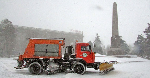 Снегопад в Волгограде. 12 декабря 2016 г. Фото Вячеслава Ященко для "Кавказского узла"