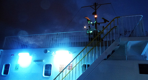 Ночь на борту парома Керченской переправы. Фото Нины Тумановой для "Кавказского узла"