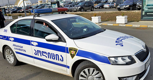 Полицейская машина. Грузия. Фото Alexander Imedashvili/Sputnik