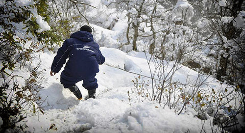 Снего в горах Грузии. Фото © Energo-Pro Georgia
 https://sputnik-georgia.ru/incidents/20170130/234687414/Pastuh-propal-v-gorah-Kaheti.html