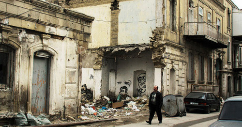 Разрушенные дома насильственно выселенных граждан. Баку, март 2012 г. Фото Азиза Каримова для "Кавказского узла"