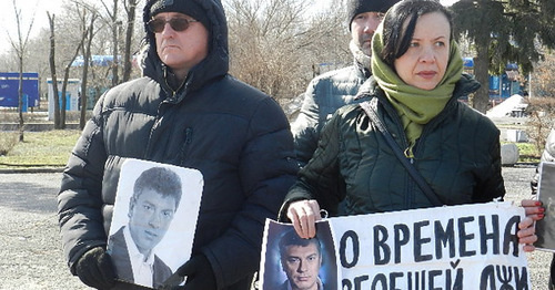 Митинг памяти Немцова в Волгограде. 26 февраля 2017 г. Фото Татьяны Филимоновой для "Кавказского узла"