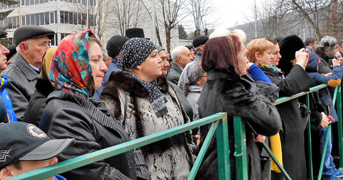 Во время митинга. Нальчик, 8 марта 2017 г. Фото Людмилы Маратовой для "Кавказского узла"