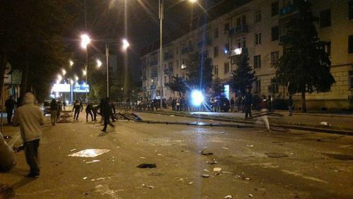 Улица Батуми после беспорядков.  Фото фейсбук Tato Tsetskhladze
