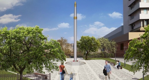 В рамках проекта памятника погибшим в Дагестану журналистам планируется установка 16-метровой стелы. Фото: http://www.dagjur.ru/news/pamjati_pogibshikh_zhurnalistov/2017-01-31-209