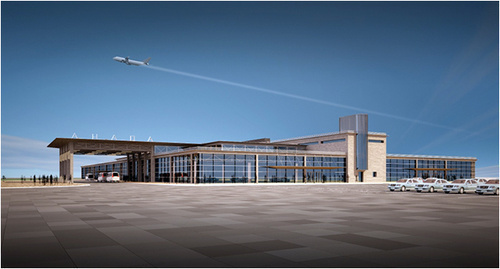 Общий вид нового терминала аэропорта Анапа. Фото: http://www.basel.ru/sectornews/anapa_01_03_2016/