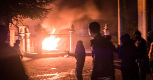 Беспорядки в Батуми. 11 марта 2017 г. Фото: Irakli Dzneladze RFE/RL