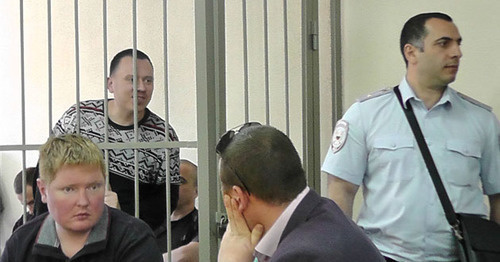 Осужденный сотрудник воспитательной колонии в Белореченском районному суде. 12 мая 2017 г. Фото Анны Грицевич для "Кавказского узла"
