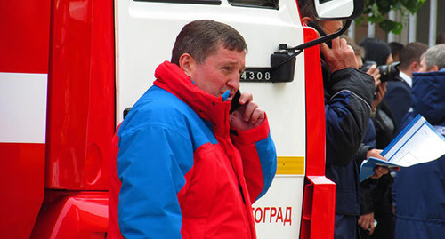  Губернатор Волгоградской области Андрей Бочаров на месте взрыва бытового газа. Фото Вячеславва Ященко