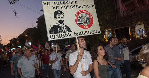 Шествие в поддержку «Сасна Црер» прошло в Ереване. Фото: Sputnik/ Asatur Yesayants


