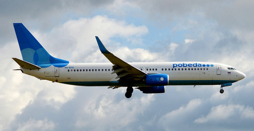 Самолет авиакомпании "Победа". Фото: Anna Zvereva https://ru.wikipedia.org/