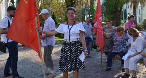 Участники антикоррупционного пикета в Сочи. 20 августа 2017 года. Фото Светланы Кравченко для "Кавказского узла"